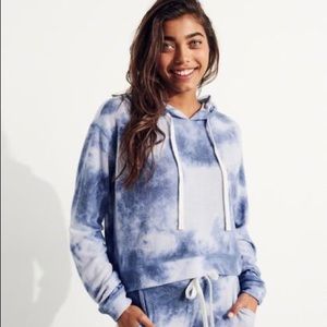 Hollister blue tie-dye hoodie